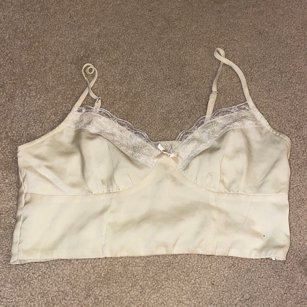 Yellow lace princess polly tank